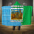 Tanzania Wildlife Hooded Blanket with Tribal Print and Mount Kilimanjaro Safari Scene