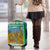 Tanzania Wildlife Luggage Cover with Tribal Print and Mount Kilimanjaro Safari Scene