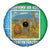 Tanzania Wildlife Spare Tire Cover with Tribal Print and Mount Kilimanjaro Safari Scene