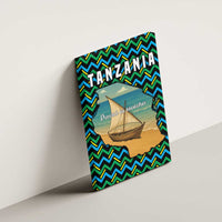 Tanzania Coastal Life Canvas Wall Art with Swahili Dhow Boat and Tribal Pattern - Wonder Print Shop