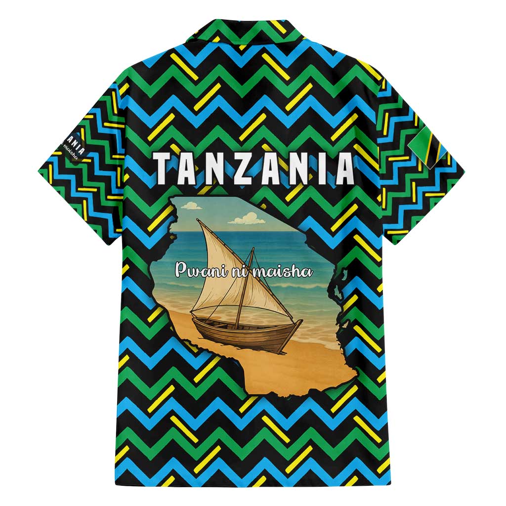 Tanzania Coastal Life Family Matching Long Sleeve Bodycon Dress and Hawaiian Shirt with Swahili Dhow Boat and Tribal Pattern - Wonder Print Shop