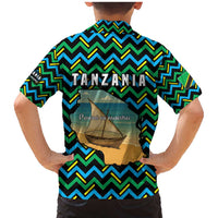 Tanzania Coastal Life Family Matching Mermaid Dress and Hawaiian Shirt with Swahili Dhow Boat and Tribal Pattern - Wonder Print Shop