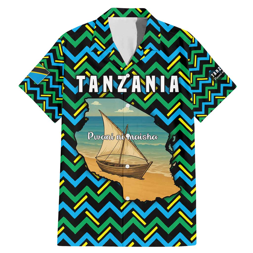 Tanzania Coastal Life Family Matching Mermaid Dress and Hawaiian Shirt with Swahili Dhow Boat and Tribal Pattern - Wonder Print Shop
