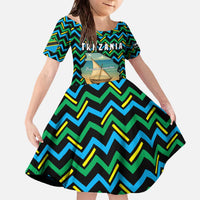 Tanzania Coastal Life Family Matching Off The Shoulder Long Sleeve Dress and Hawaiian Shirt with Swahili Dhow Boat and Tribal Pattern - Wonder Print Shop