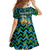 Tanzania Coastal Life Family Matching Off The Shoulder Long Sleeve Dress and Hawaiian Shirt with Swahili Dhow Boat and Tribal Pattern - Wonder Print Shop