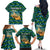 Tanzania Coastal Life Family Matching Off The Shoulder Long Sleeve Dress and Hawaiian Shirt with Swahili Dhow Boat and Tribal Pattern - Wonder Print Shop