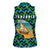 Tanzania Coastal Life Women Sleeveless Polo Shirt with Swahili Dhow Boat and Tribal Pattern - Wonder Print Shop