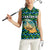 Tanzania Coastal Life Women Sleeveless Polo Shirt with Swahili Dhow Boat and Tribal Pattern - Wonder Print Shop