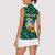 Tanzania Coastal Life Women Sleeveless Polo Shirt with Swahili Dhow Boat and Tribal Pattern - Wonder Print Shop
