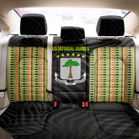 Equatorial Guinea Heritage Back Car Seat Cover with National Emblem and Tribal Zebra Print