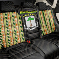 Equatorial Guinea Heritage Back Car Seat Cover with National Emblem and Tribal Zebra Print