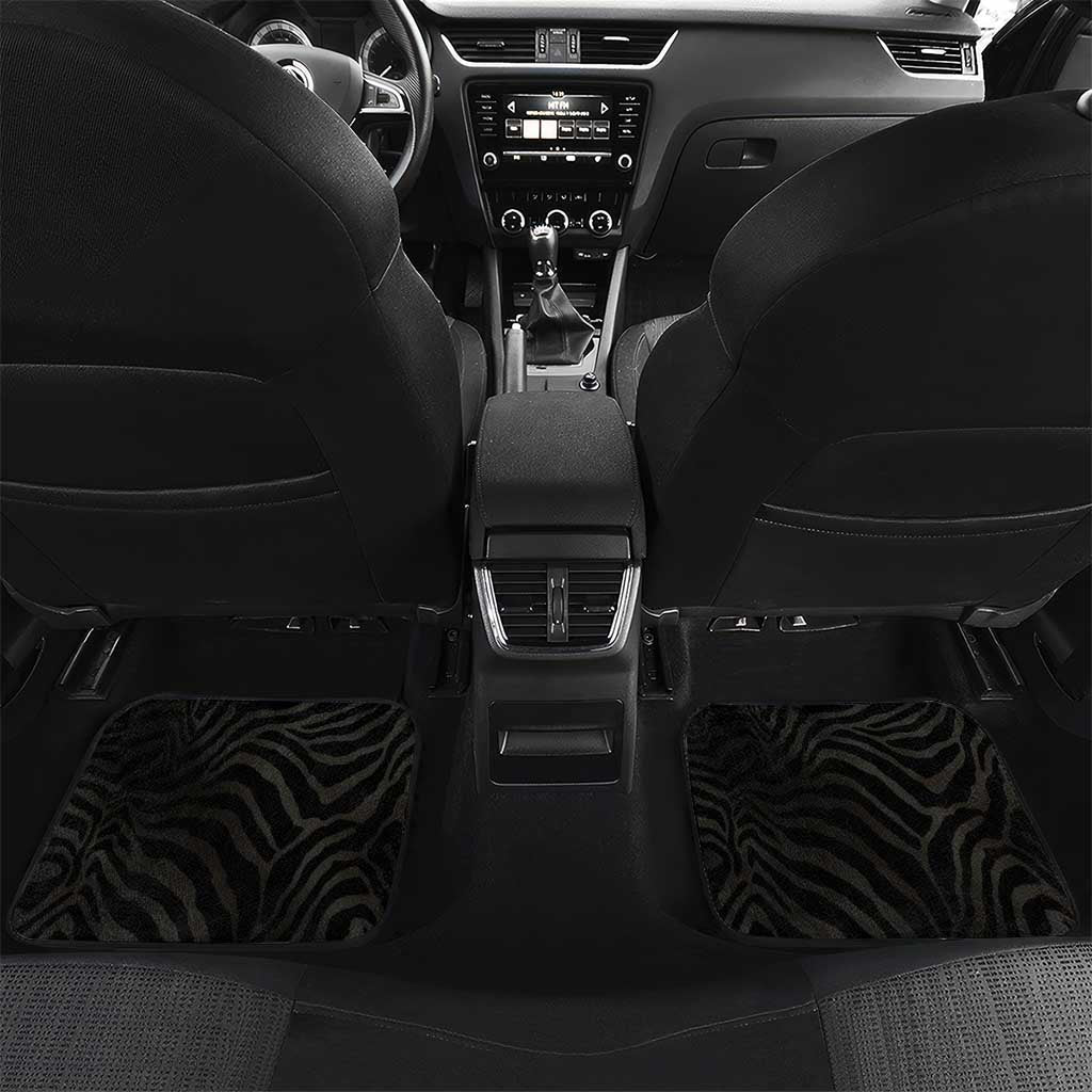Equatorial Guinea Heritage Car Mats with National Emblem and Tribal Zebra Print
