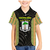 Equatorial Guinea Heritage Family Matching Mermaid Dress and Hawaiian Shirt with National Emblem and Tribal Zebra Print
