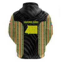Equatorial Guinea Heritage Hoodie with National Emblem and Tribal Zebra Print