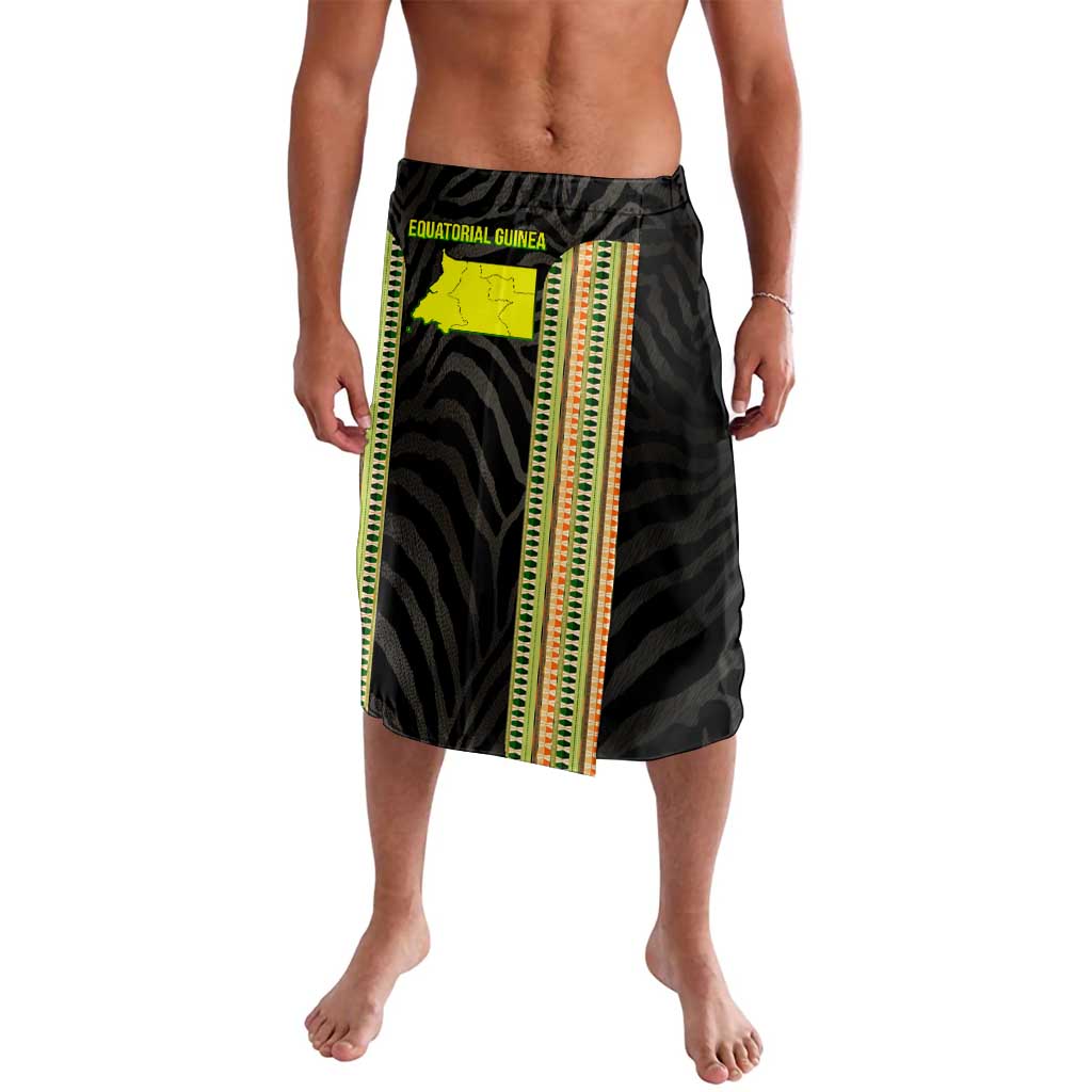 Equatorial Guinea Heritage Lavalava with National Emblem and Tribal Zebra Print