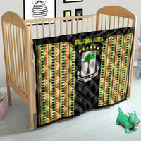 Equatorial Guinea Heritage Quilt with National Emblem and Tribal Zebra Print