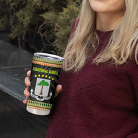 Equatorial Guinea Heritage Tumbler Cup with National Emblem and Tribal Zebra Print