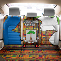 Equatorial Guinea Kente Back Car Seat Cover with Tribal Mask and National Coat of Arms