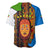 Equatorial Guinea Kente Baseball Jersey with Tribal Mask and National Coat of Arms
