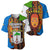 Equatorial Guinea Kente Baseball Jersey with Tribal Mask and National Coat of Arms