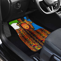 Equatorial Guinea Kente Car Mats with Tribal Mask and National Coat of Arms