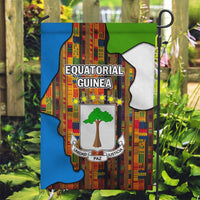 Equatorial Guinea Kente Garden Flag with Tribal Mask and National Coat of Arms
