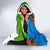 Equatorial Guinea Kente Hooded Blanket with Tribal Mask and National Coat of Arms