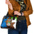 Equatorial Guinea Kente Shoulder Handbag with Tribal Mask and National Coat of Arms