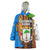 Equatorial Guinea Kente Wearable Blanket Hoodie with Tribal Mask and National Coat of Arms