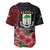 Equatorial Guinea Elephant Baseball Jersey with Hibiscus Flowers and Tribal Patterns