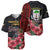 Equatorial Guinea Elephant Baseball Jersey with Hibiscus Flowers and Tribal Patterns