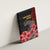 Equatorial Guinea Elephant Canvas Wall Art with Hibiscus Flowers and Tribal Patterns