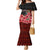Equatorial Guinea Elephant Family Matching Mermaid Dress and Hawaiian Shirt with Hibiscus Flowers and Tribal Patterns