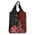 Equatorial Guinea Elephant Grocery Bag with Hibiscus Flowers and Tribal Patterns