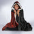 Equatorial Guinea Elephant Hooded Blanket with Hibiscus Flowers and Tribal Patterns