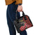 Equatorial Guinea Elephant Shoulder Handbag with Hibiscus Flowers and Tribal Patterns