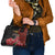 Equatorial Guinea Elephant Shoulder Handbag with Hibiscus Flowers and Tribal Patterns