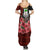 Equatorial Guinea Elephant Summer Maxi Dress with Hibiscus Flowers and Tribal Patterns