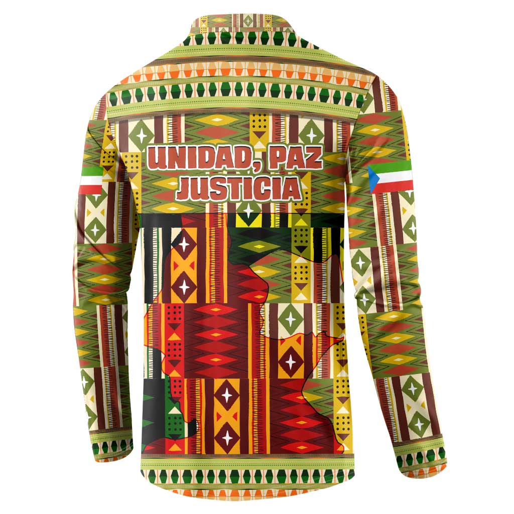 Equatorial Guinea Button Sweatshirt with Lion Print and Traditional African Kente Patterns