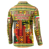 Equatorial Guinea Button Sweatshirt with Lion Print and Traditional African Kente Patterns