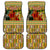 Equatorial Guinea Car Mats with Lion Print and Traditional African Kente Patterns