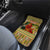 Equatorial Guinea Car Mats with Lion Print and Traditional African Kente Patterns