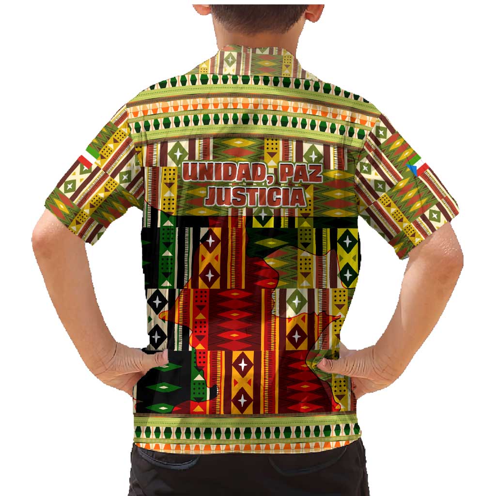 Equatorial Guinea Family Matching Mermaid Dress and Hawaiian Shirt with Lion Print and Traditional African Kente Patterns