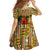 Equatorial Guinea Family Matching Summer Maxi Dress and Hawaiian Shirt with Lion Print and Traditional African Kente Patterns