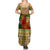 Equatorial Guinea Family Matching Summer Maxi Dress and Hawaiian Shirt with Lion Print and Traditional African Kente Patterns