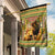 Equatorial Guinea Garden Flag with Lion Print and Traditional African Kente Patterns