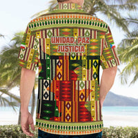 Equatorial Guinea Hawaiian Shirt with Lion Print and Traditional African Kente Patterns
