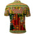 Equatorial Guinea Polo Shirt with Lion Print and Traditional African Kente Patterns