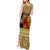Equatorial Guinea Tank Maxi Dress with Lion Print and Traditional African Kente Patterns