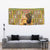 Equatorial Guinea Tapestry with Lion Print and Traditional African Kente Patterns